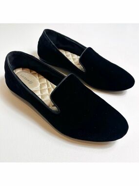 Birdies The Starling Black Velvet Quilted Insole Loafer